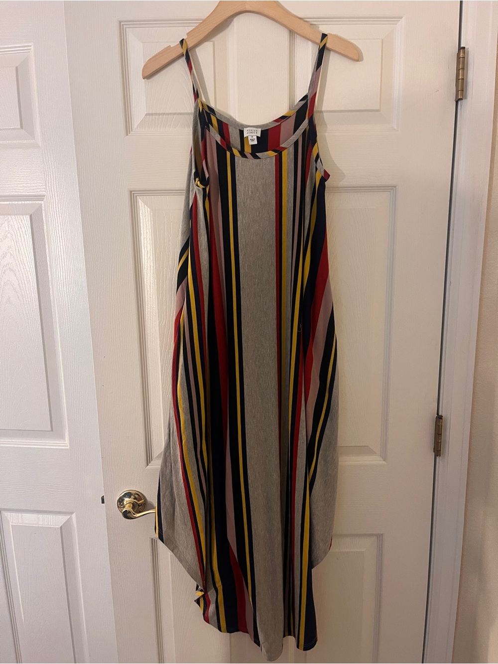 Peyton Jensen Striped Spaghetti-Strap Maxi Dress in Multicolor Evereve